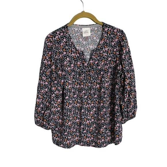 Knox Rose Ditzy Floral Boho Blouse XS - Picture 1 of 6